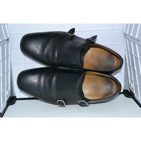 Cole Haan Giraldo C12444 Loafers Shoes Men\'s Size US 8 M Black Double Monk Strap main image 10